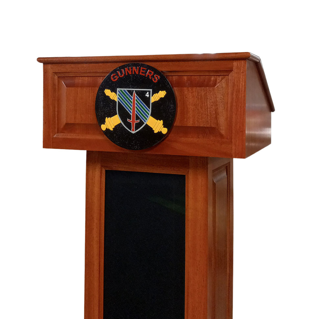 Adjustable Height Counselor Evoultion Solid Wood Lift Lectern With Sound System