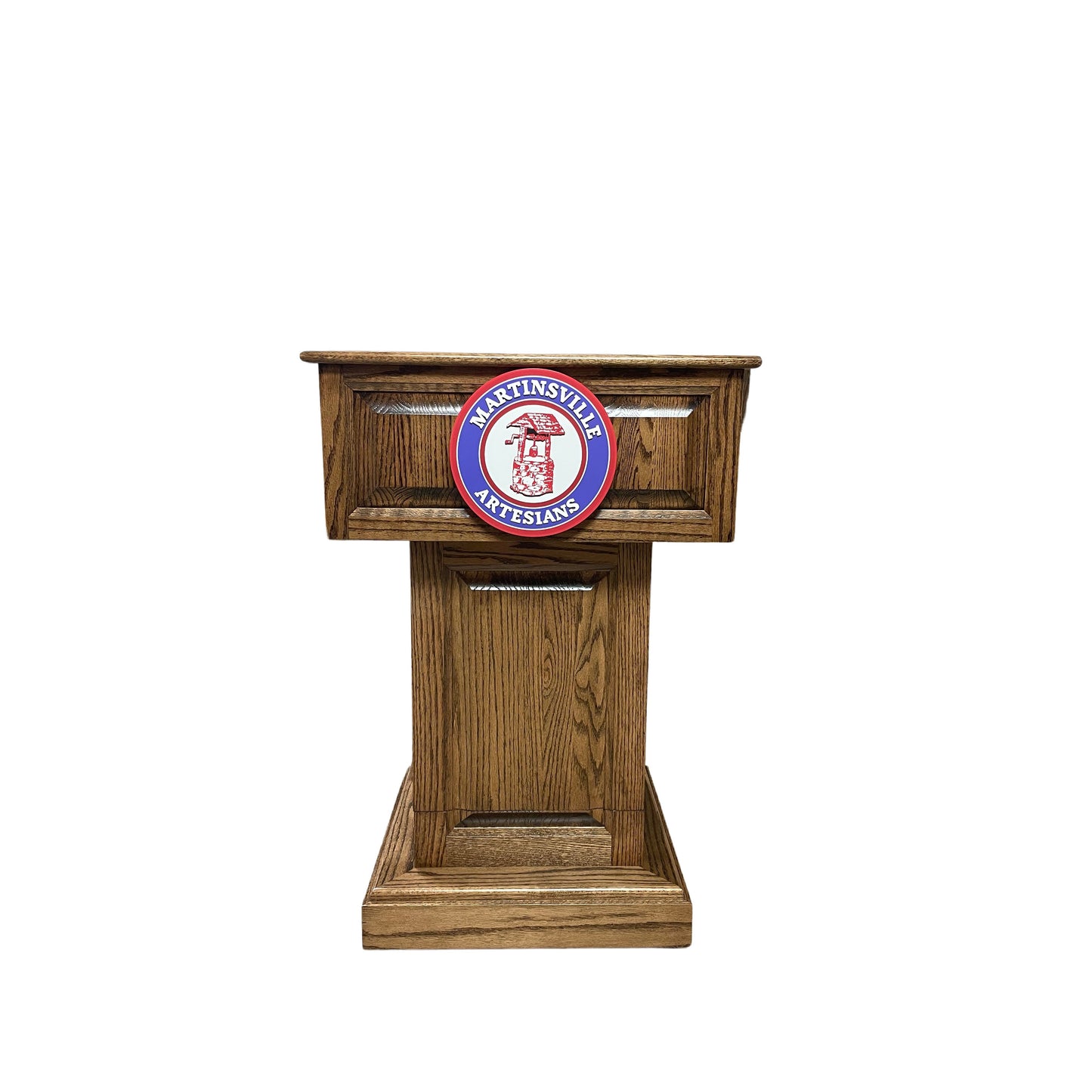 Adjustable Height Counselor Lift Wood Lectern