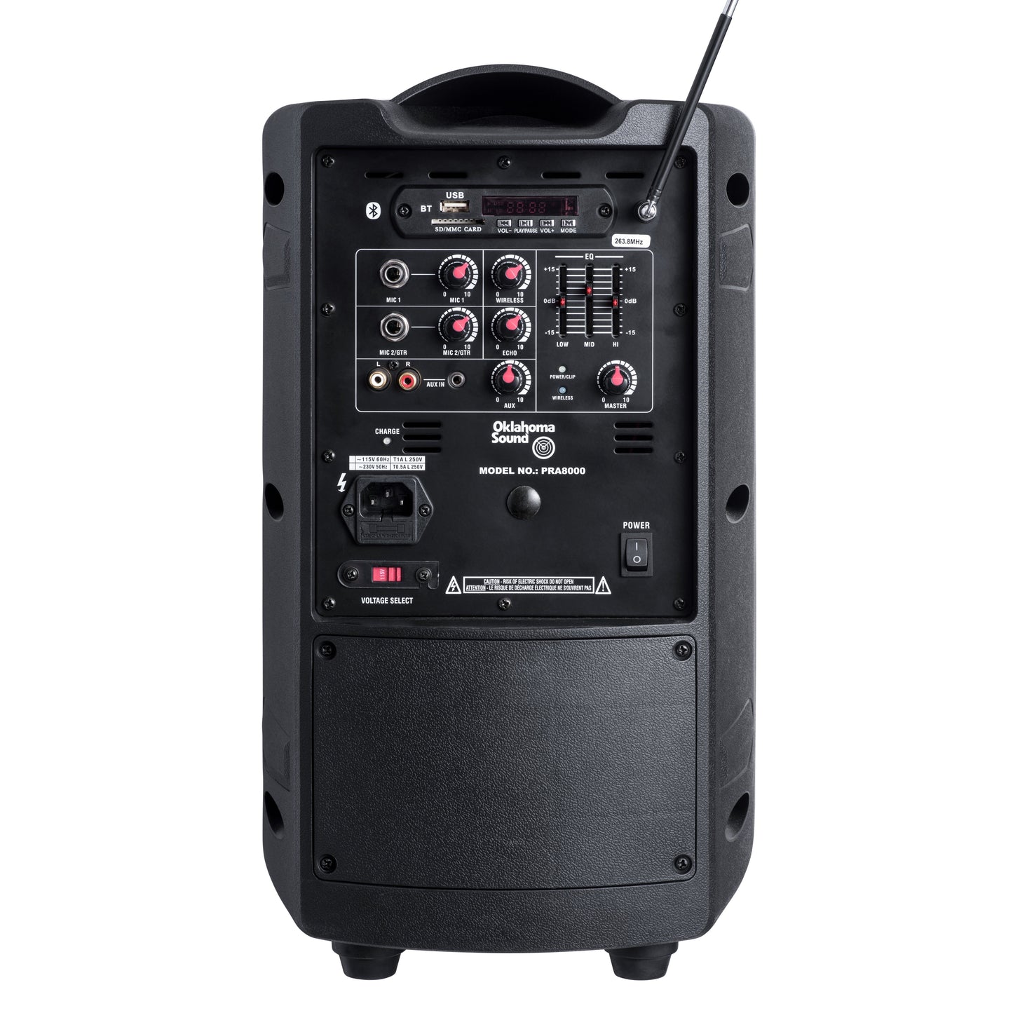 Oklahoma Sound® 40 Watt Wireless PA System w/ Wireless Handheld Mic
