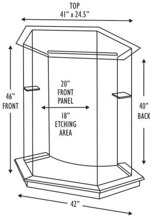 Glass Pulpit NC10/NC10G Prestige Pulpits Foundation Pulpit