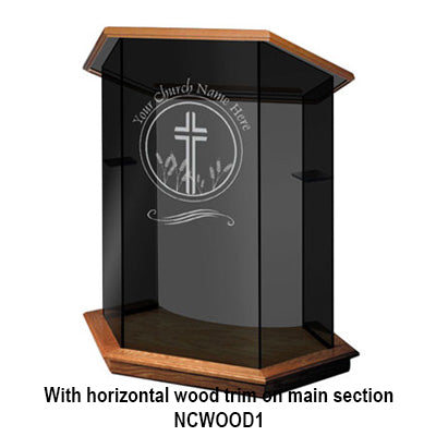 Glass Pulpit NC10/NC10G Prestige Pulpits Foundation Pulpit