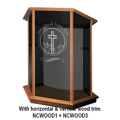 Glass Pulpit NC10/NC10G Prestige Pulpits Foundation Pulpit