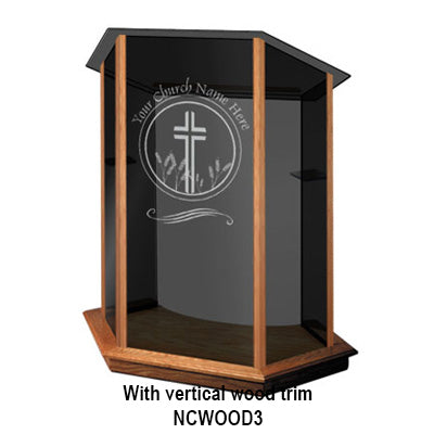 Glass Pulpit NC10/NC10G Prestige Pulpits Foundation Pulpit