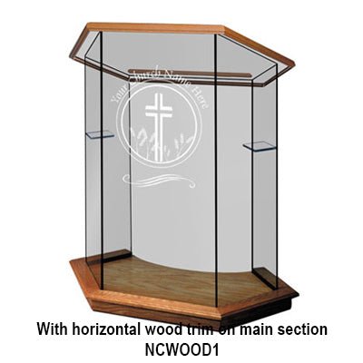 Glass Pulpit NC10/NC10G Prestige Pulpits Foundation Pulpit