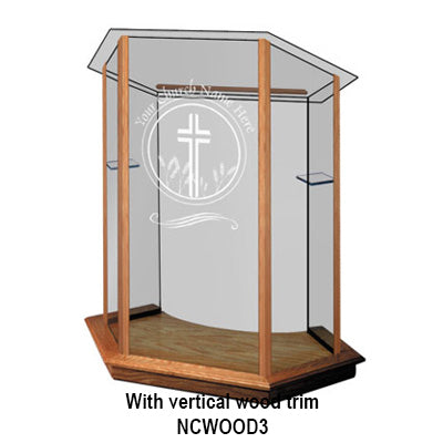 Glass Pulpit NC10/NC10G Prestige Pulpits Foundation Pulpit