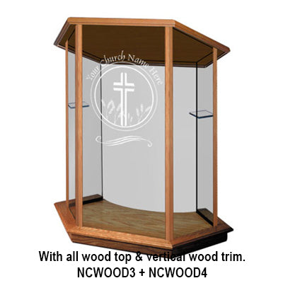 Glass Pulpit NC10/NC10G Prestige Pulpits Foundation Pulpit