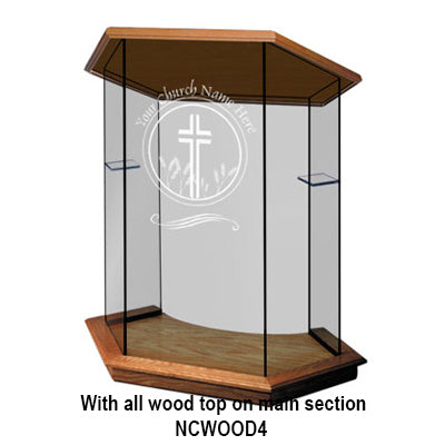 Glass Pulpit NC10/NC10G Prestige Pulpits Foundation Pulpit