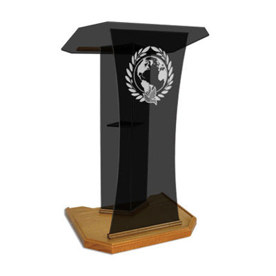 Glass Speaker Lectern Prestige Pulpits NC2S/NC2SG