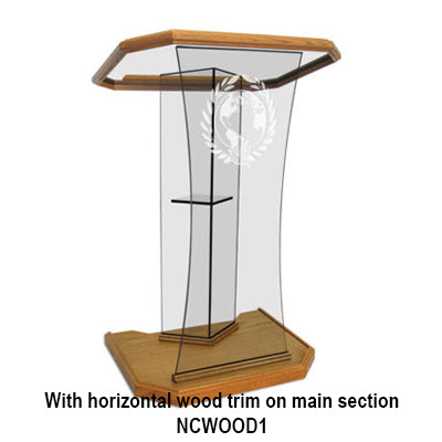 Glass Speaker Lectern Prestige Pulpits NC2S/NC2SG