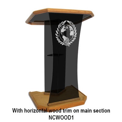 Glass Speaker Lectern Prestige Pulpits NC2S/NC2SG