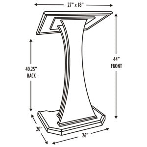 Glass Speaker Lectern Prestige Pulpits NC2S/NC2SG